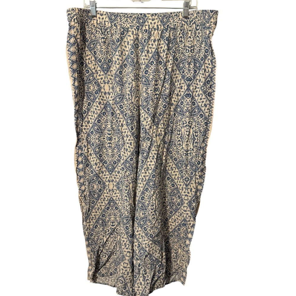 Eloquii Boho Patterned Ankle Pants